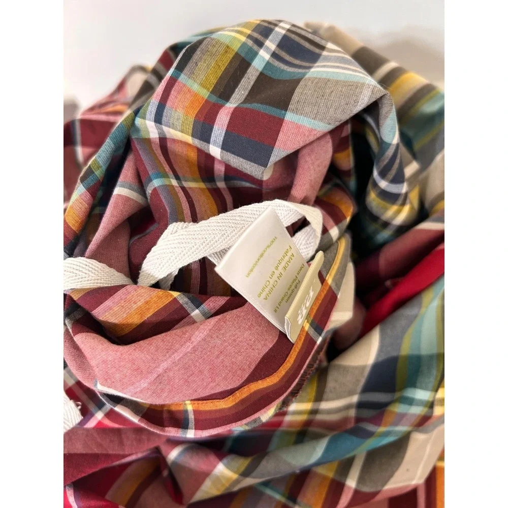 8 Piece Pottery Barn Teen Wrangler Plaid 1 Duvet Cover Queen 2 Shams 5 Pillow
